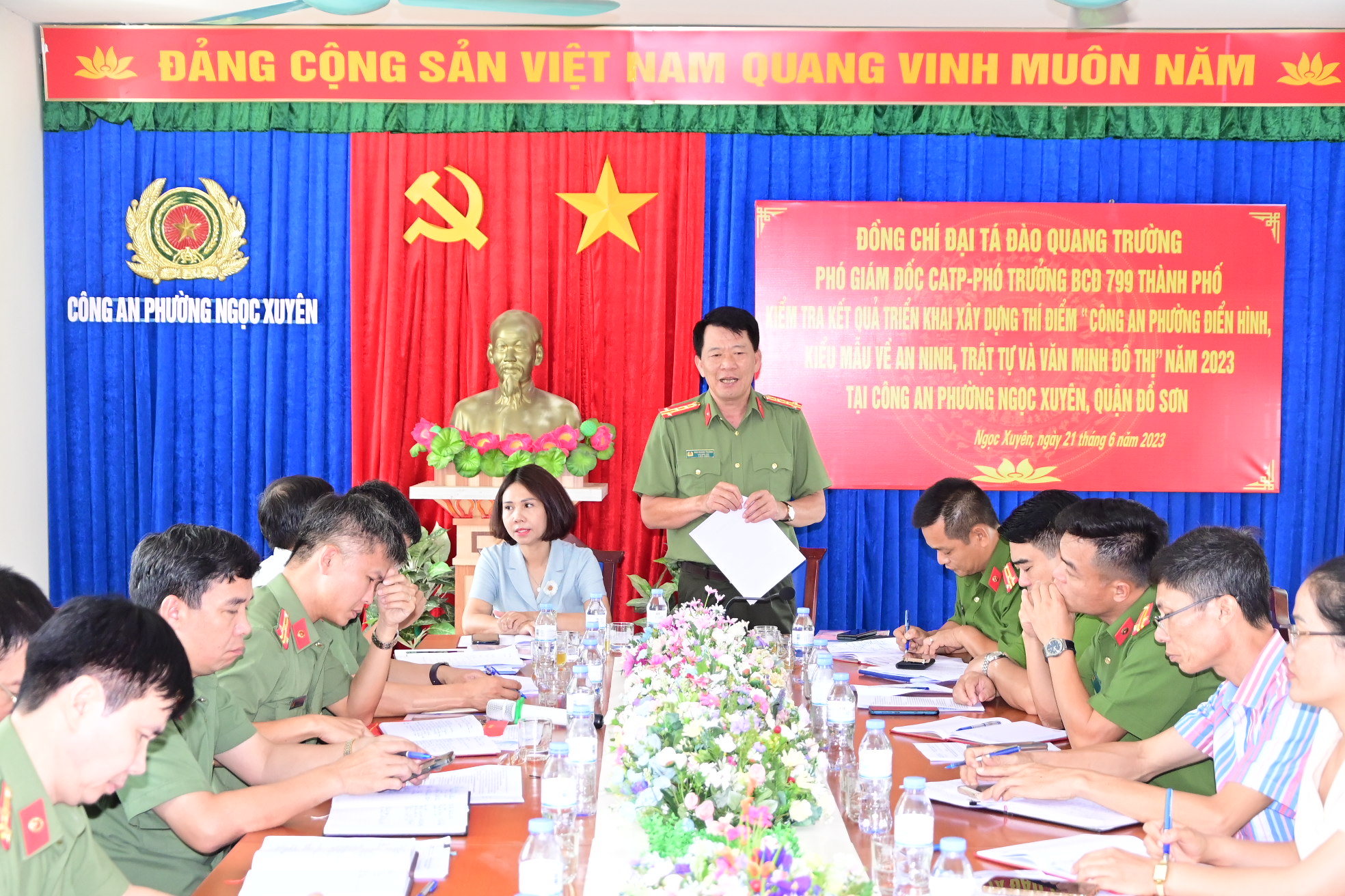 Công an phường Ngọc Xuyên: Giữ vững an ninh trật tự và văn minh đô thị trên địa bàn